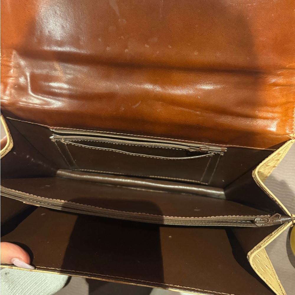 Vintage Authentic Ostrich top handle handbag - Picture 10 of 13